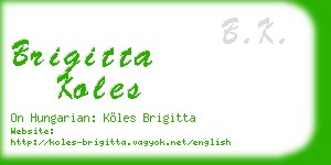 brigitta koles business card